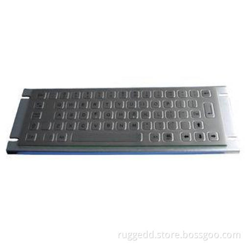 Vandal proof mini industrial metal computer keyboard with r